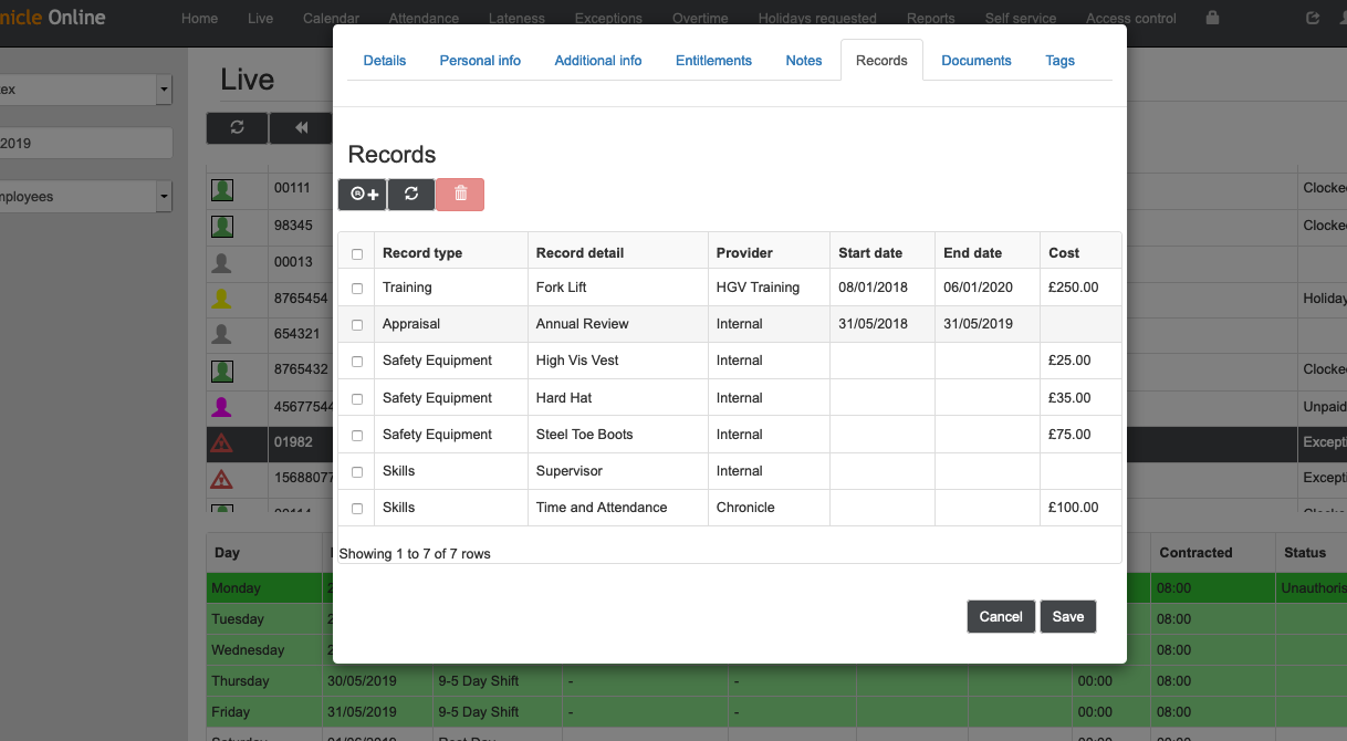 Hr Records – Chronicle Computing